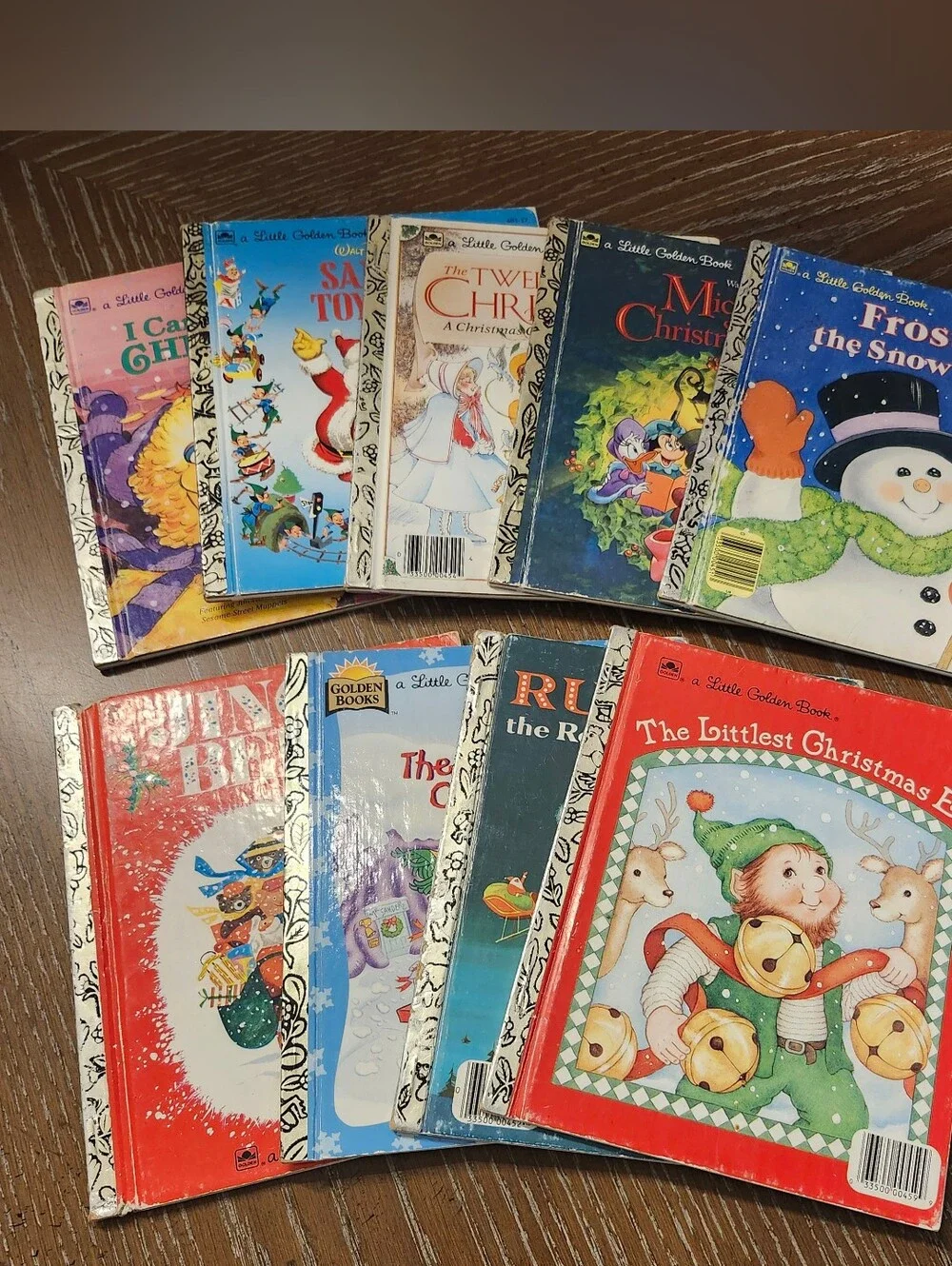 Lot Of 9 Christmas Little Golden Books